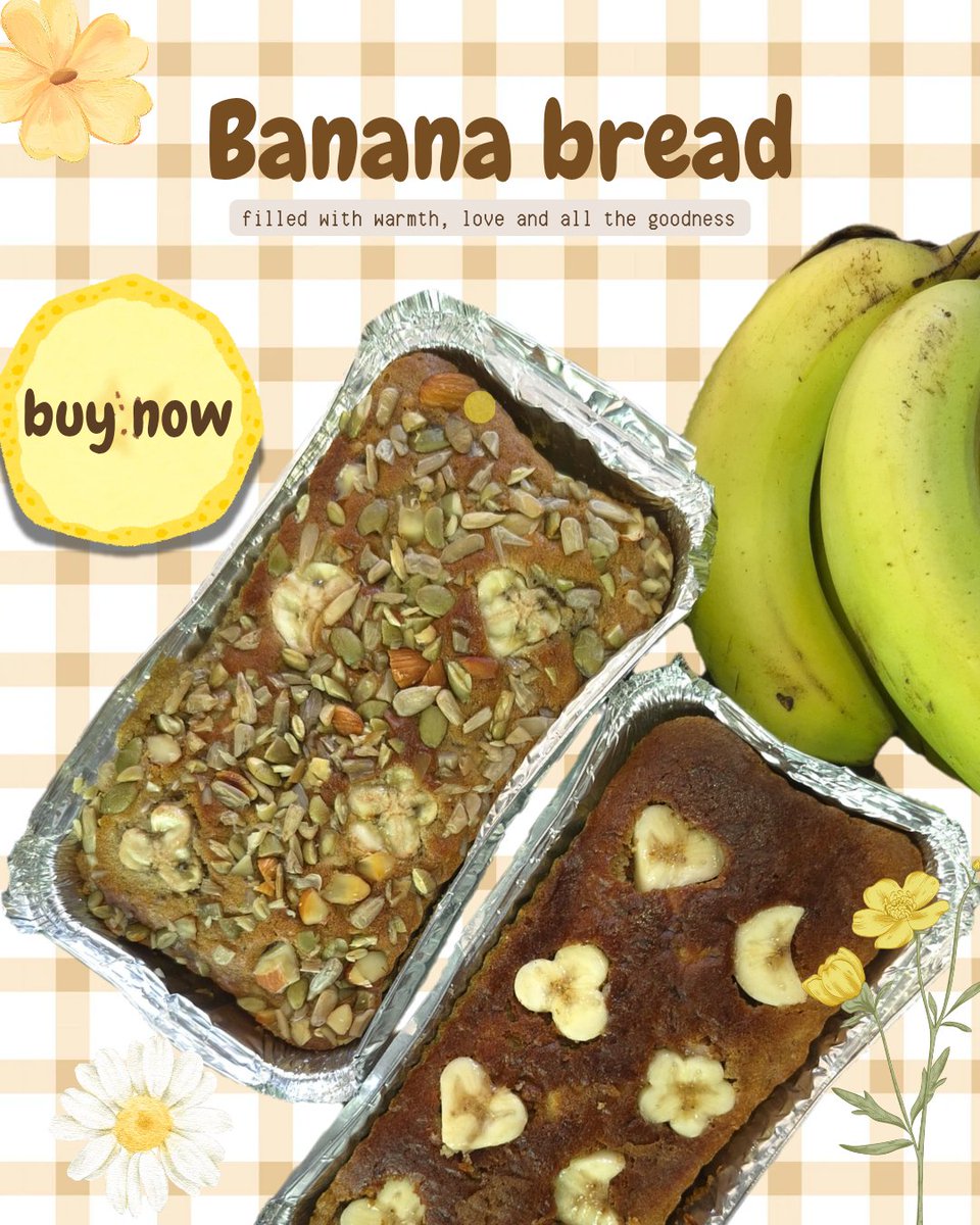 HungryMoon_'s tweet photo. You wouldn't say no to a delectable loaf of banana bread, would you?🤔

#bananabread #smallbusiness #startupbusiness https://t.co/emQhkX3Omq