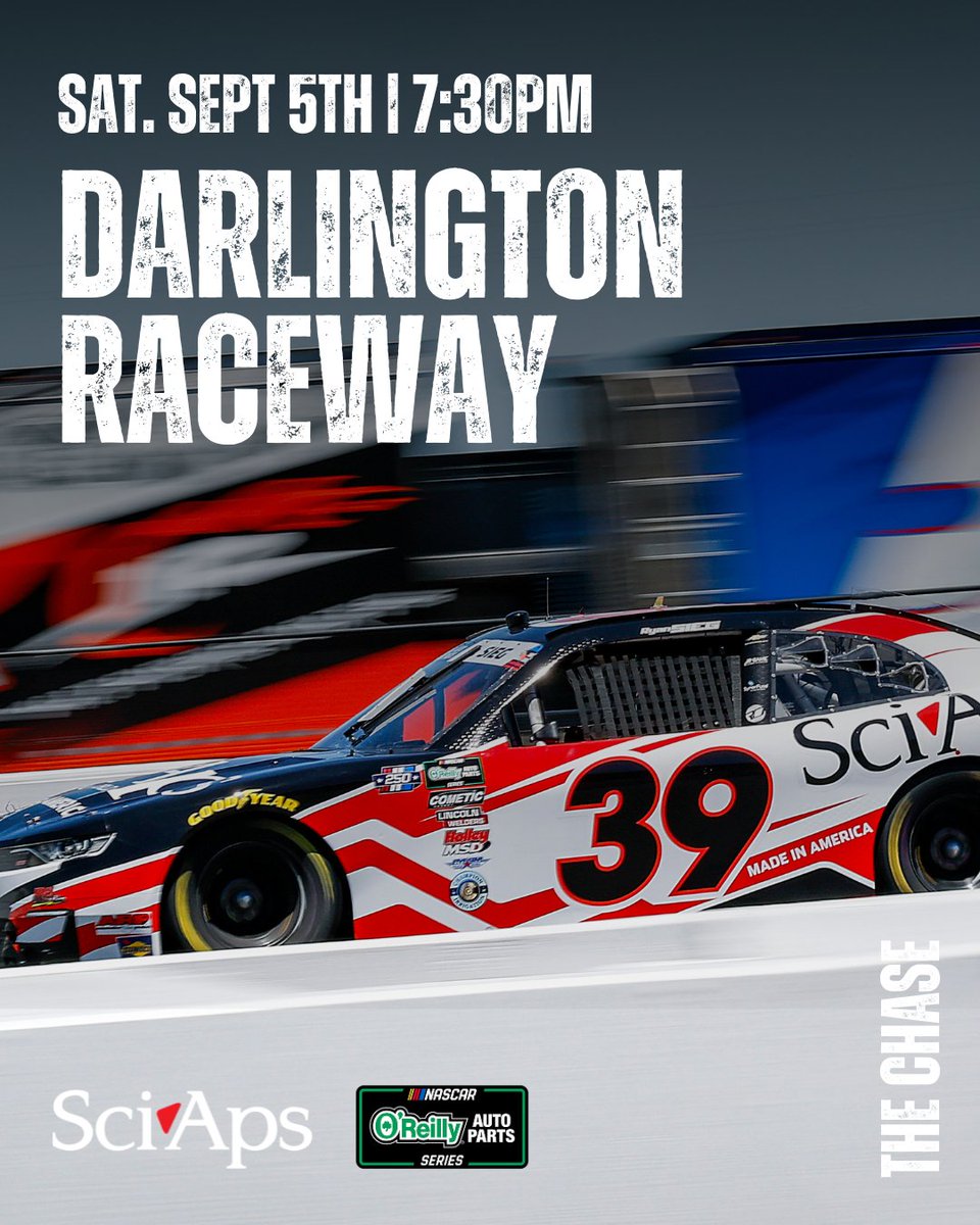 SciAps_Inc's tweet photo. NEXT STOP: DARLINGTON! 🏁 

This week we're headed to Darlington Raceway for the Fleetio 200!
Today at 7:30 PM ET | Darlington, SC | 147 laps | 200 miles https://t.co/nXxWLnRk9K