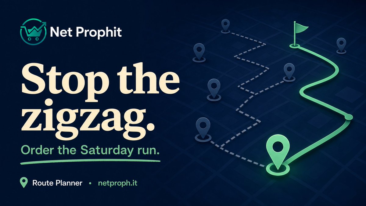 netprophit's tweet photo. Six estate sales and two Goodwills should not be a zigzag.

Map the stops before you leave the driveway. Route Planner orders them, estimates fuel, opens in Maps.

#estatesale #reseller #garagesale https://t.co/ycGvRVGaNL