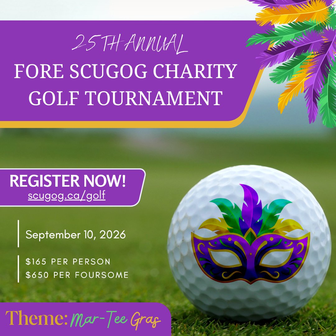 TwpofScugog's tweet photo. Only five more days until the 25th Annual Fore Scugog Charity Golf Tournament!

The theme this year is Mart-Tee Gras! Dress yourselves and your carts in your best Mardi Gras apparel to show your spirit! 🪶

Learn more and register at https://t.co/l5FBbkOi15 https://t.co/WYnLFQGCio