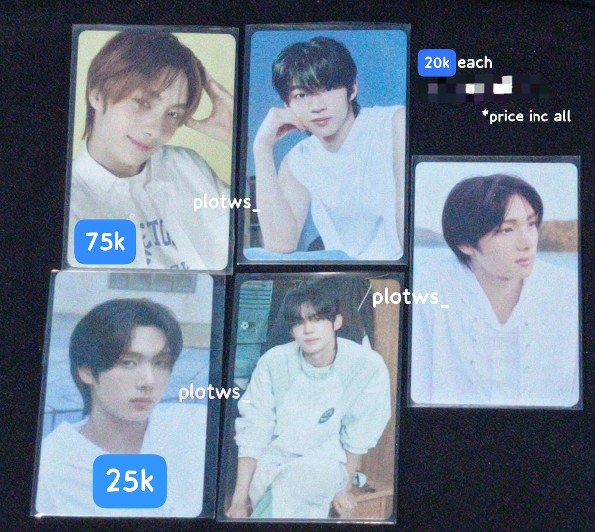 plotws_'s tweet photo. [help RT]
wts pc tws dohoon youngjae
투어스 포카 양도

ina address ⭕
more info kindly chat by DM🙇🏻‍♀️💬

lfb tws 도훈 영재 poca sell ppangttoz tws dohoon youngjae trading card japan 42club
#ตลาดนัดtws #pasartws #ตลาดนัดทูอัส https://t.co/8S2CYUGSzZ