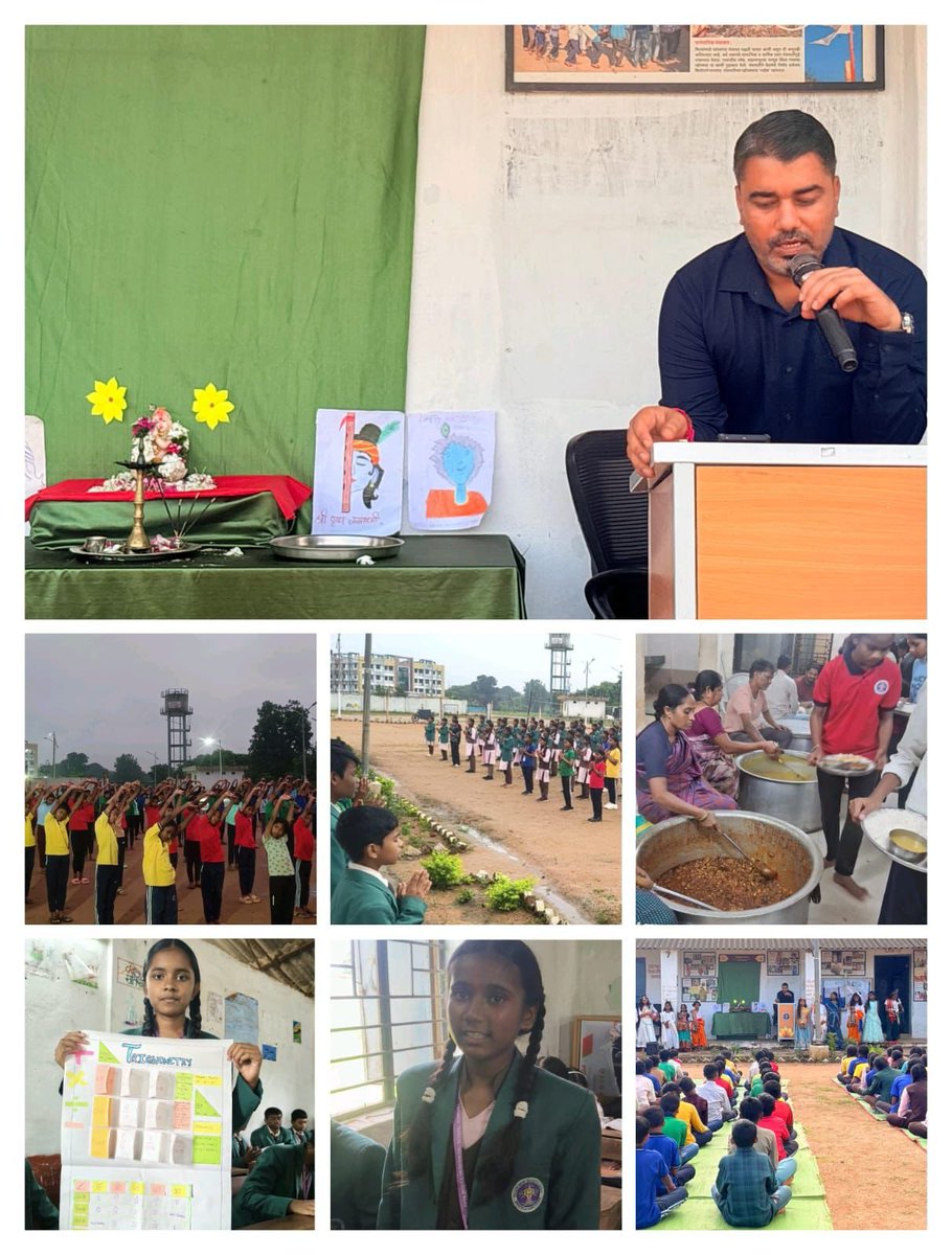 emrskorchi's tweet photo. दिनांक 04.09.2026
Emrs, कोरची
1. जन्माष्टमी का पर्व
विद्यालय में भगवान श्रीकृष्ण जन्माष्टमी का पर्व धूमधाम से मनाया गया। छात्र-छात्राओं द्वारा सुंदर सजावट व चित्रकारी की गई।
2. दैनिक योग व व्यायाम सत्र
3. प्रार्थना सभा
4. गणित पोस्टर मेकिंग
5. अंग्रेजी स्पेलिंग प्रतियोगिता https://t.co/UnTIFlKBT1
