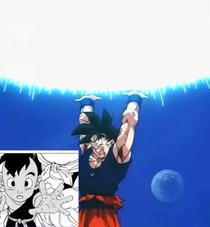 MiltanksZitze's tweet photo. If Uub's ki was that big, why didn't he share his energy with goku during the Buu Arc's spirit bomb? Is he selfish? https://t.co/4hxcurdRxV