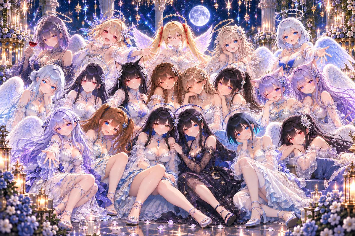 天使たちの夜会」第15回で星空の天使イラストが続々投稿