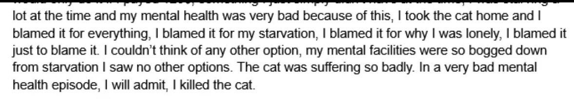 bobsonwwlo's tweet photo. @neonxvi heehee is known for abus!ng all sorts of drugs when this happened and I genuinely believe they offed the cat while being high and wanting to take it out on this poor creature https://t.co/A3JfAhQxuS