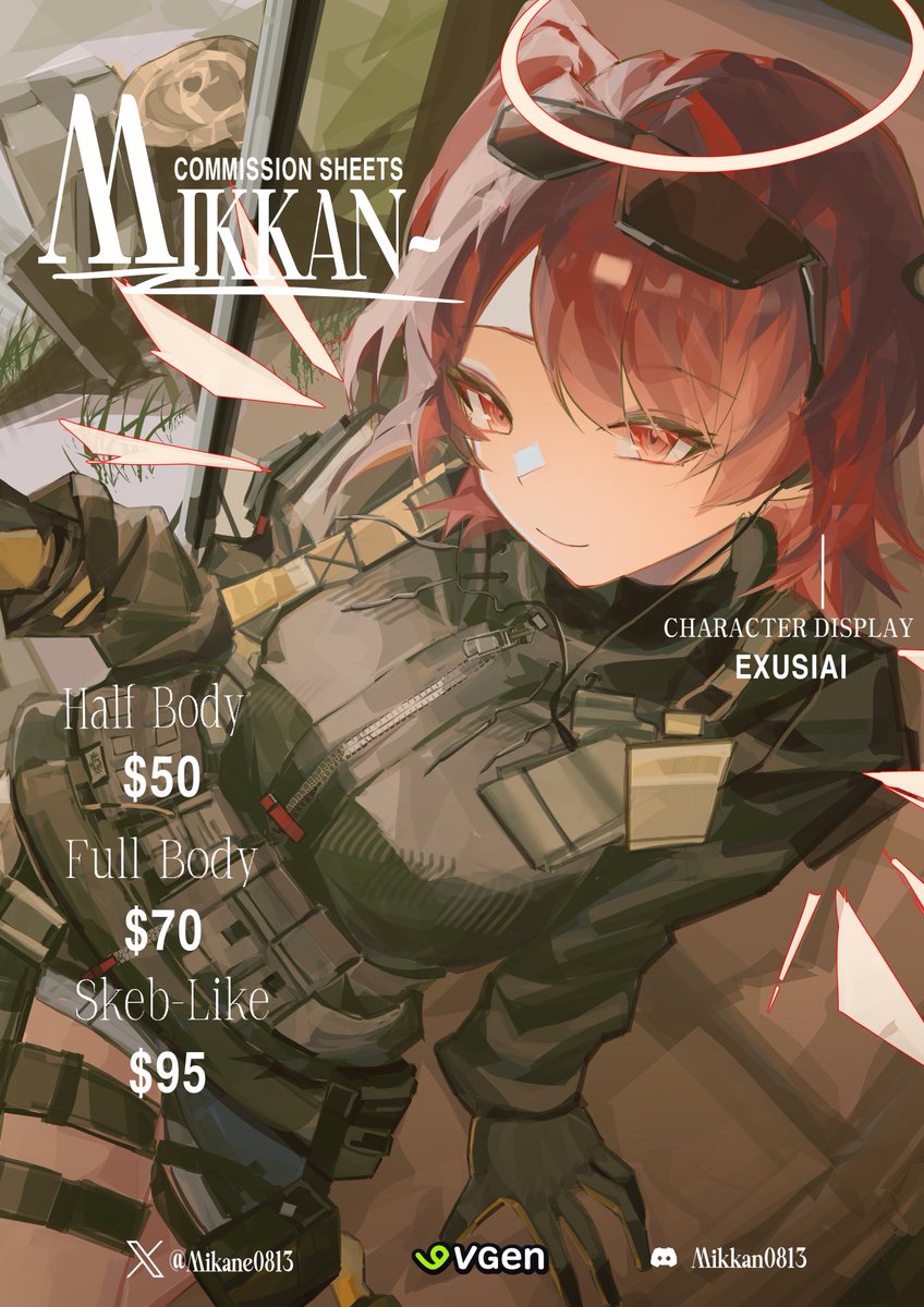 Mikane0813's tweet photo. Commission slots are open in this month! 
And now is available on Vgen✨(Grand opening discount 15%) 

Feel free to DM me or visit my Vgen (link on my bio)
Discord: mikkan0813

(I'm really appreciatte for share and re'X) 
Thank you^^
#Commission #CommissionSheet #VgenComms https://t.co/Mb24dDAuiq