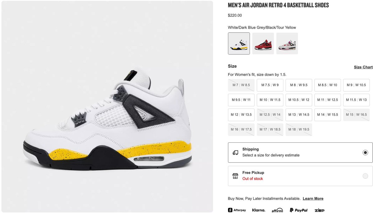 SOLELINKS's tweet photo. Ad: LIVE: Air Jordan 4 Retro Rare Air ‘Tour Yellow’

FNL
Mens:https://t.co/vP0TcpFB0N
GS:https://t.co/JIfOVnM5O3
PS:https://t.co/wFIg0hzYP2
TD:https://t.co/CDZPEYG3pZ

JD
Mens:https://t.co/U6nFbyc9gx
GS:https://t.co/EhSdsKjQgP
PS:https://t.co/0KLHpgfuVW
TD:https://t.co/P2TsKgqxbr https://t.co/M40UeNfYY4