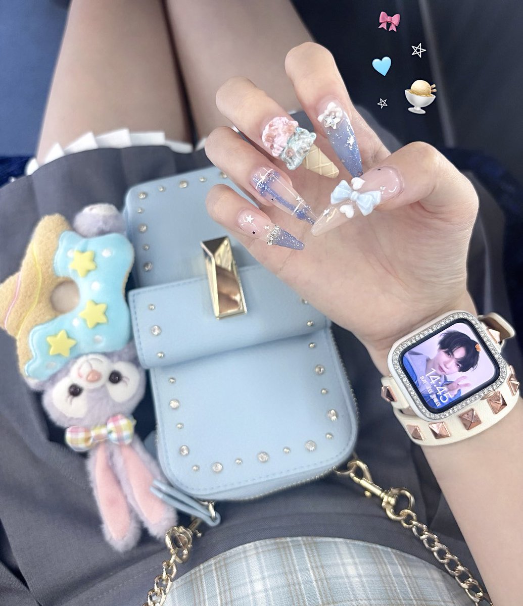 oristarchan's tweet photo. 夏ネイル可愛かったU – ·̫ – ﾉ🍨🎀🧊🫧 https://t.co/fhhYkoY1Zg