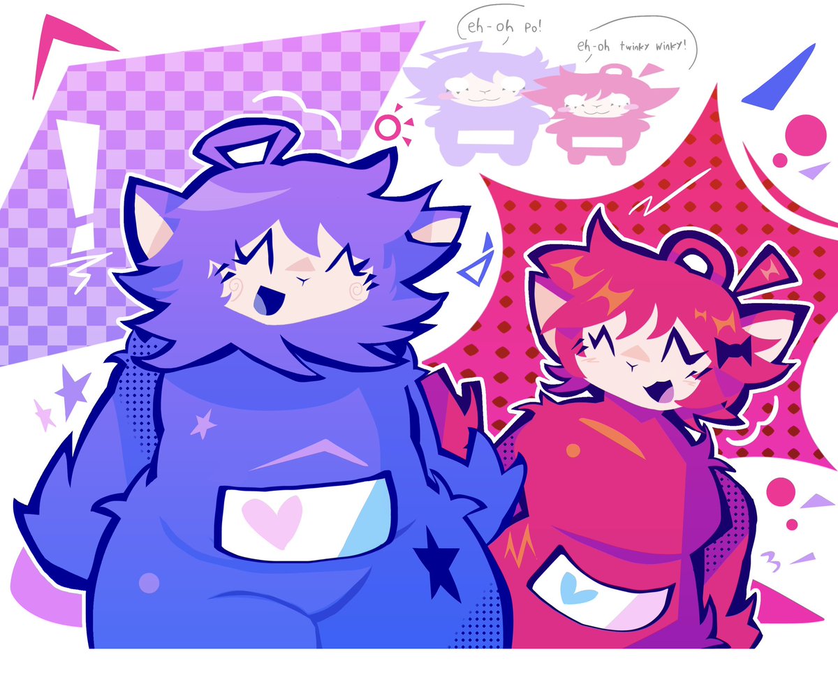 CircleSly's tweet photo. Tinky Winky and Po 
#slendytubbies #fanart https://t.co/PFAq87CJp7