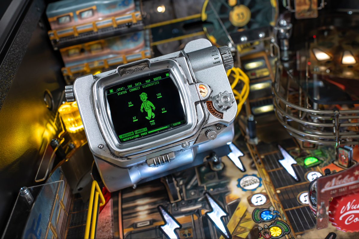 sternpinball's tweet photo. Okey dokey, let’s see the world beneath the glass in Fallout by Stern Pinball’s Premium model ☢️ https://t.co/EKHk6wTITt