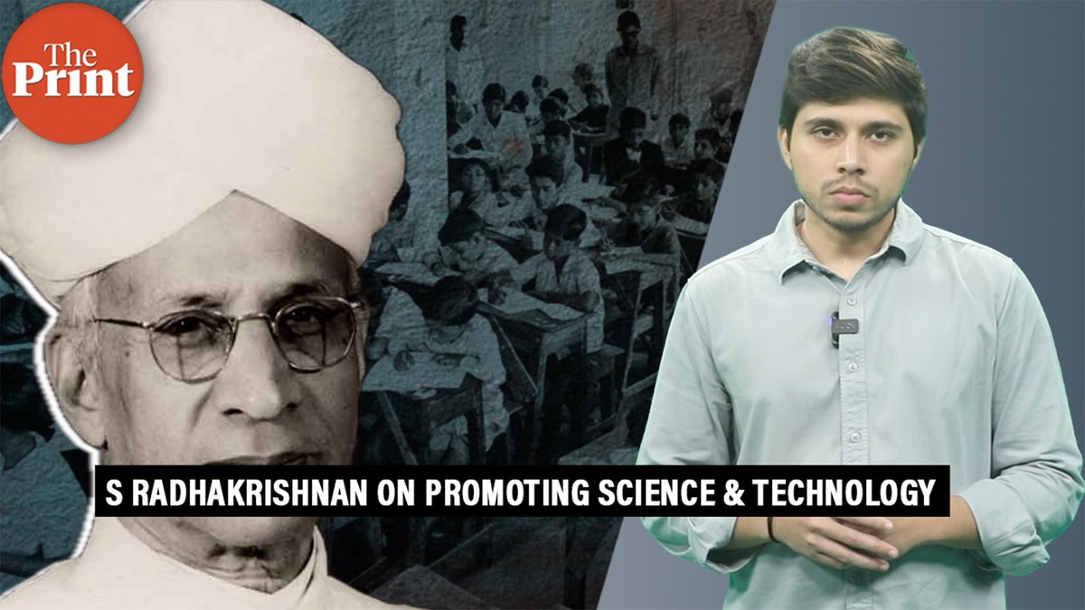 ThePrintIndia's tweet photo. “Attention to the poor is the supreme test by which any government is judged,” said S Radhakrishnan in 1964. Watch Aamaan Alam Khan @aamaan_alam explain his address on Teachers’ Day

#ThePrintGreatSpeeches

https://t.co/WknFcnGx2E https://t.co/Zskj18fB1p