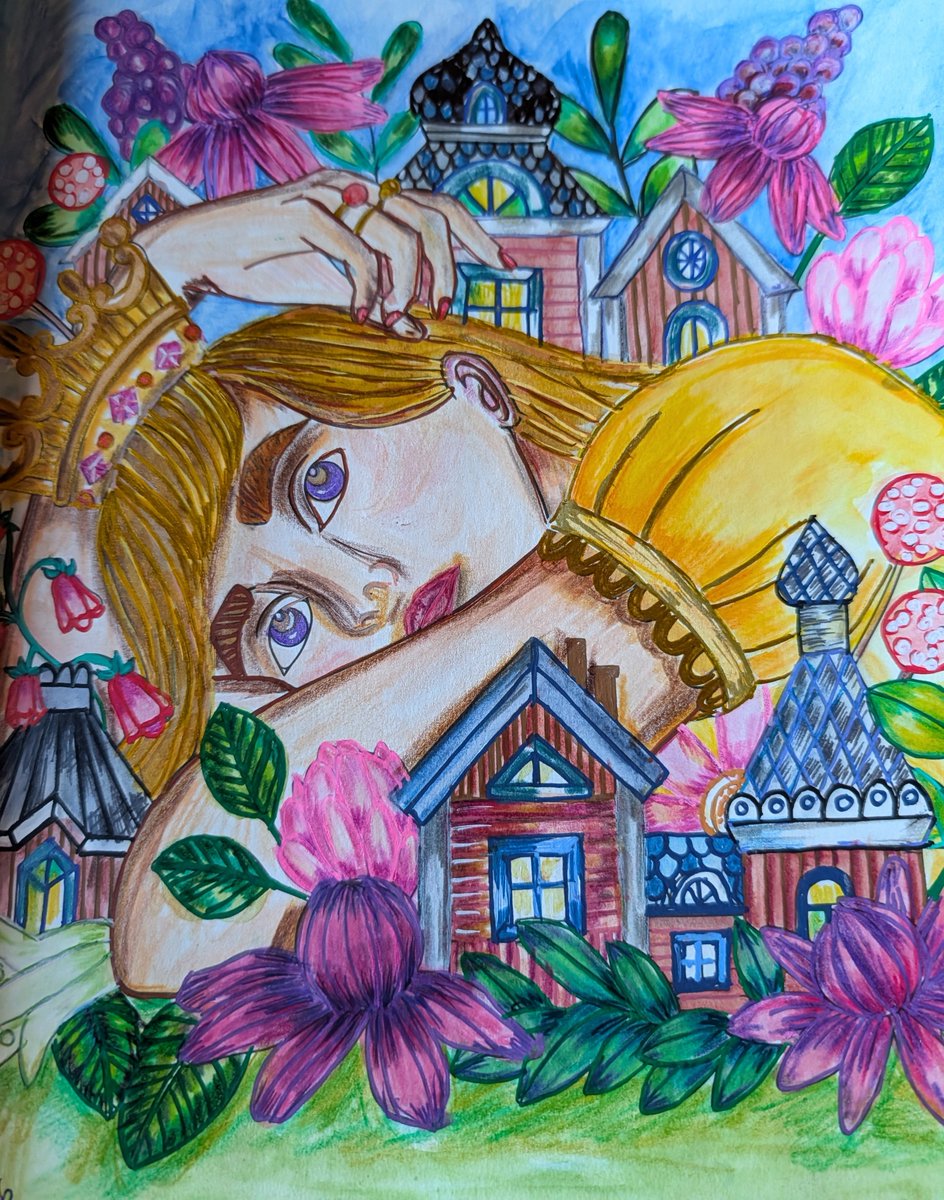 ManyWorlds1Cat's tweet photo. #Artbreak. Just finished a page from Emilie Lidehall Oberg's Fairy Tale and Folklore. My first page in the book https://t.co/ALje0F3Cz8