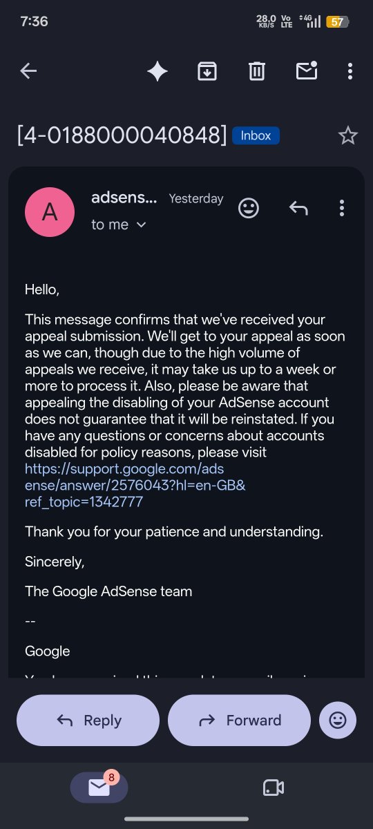 josephm8z's tweet photo. Hello Team YouTube. Please show me the way to contact Adsense Team or request a human review request from your side to take a look at my Adsense account. It has been disabled and I have submitted a appeal quite a long time. They are quite lazy, aren't responding.
@TeamYouTube https://t.co/oNUKL7OI0K
