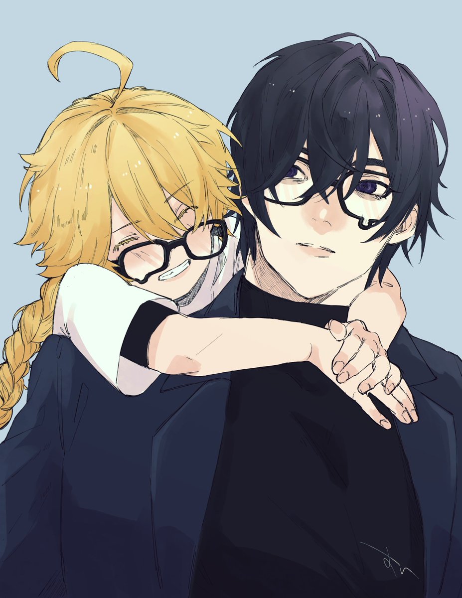 oshi_sui01's tweet photo. バレ空
お題 メガネ
#空受ワンドロライ

⚠現パロ？ https://t.co/dN6IEKBLhg
