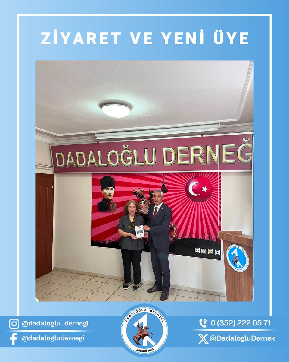 DadalogluDernek's tweet photo. ZİYARET VE YENİ ÜYELERİMİZ
Cumhuriyet Kadınları Derneği Kayseri Şube Başkanı Sayın Feride SAKARYA ve kıymetli Yönetim Kurulu Üyeleri derneğimizi ziyaret ettiler.
Gerçekleşen samimi buluşmada, derneklerimizin faaliyetleri hakkında karşılıklı bilgi ve görüş alışverişinde bulunuldu. https://t.co/N2f7u5YIt3