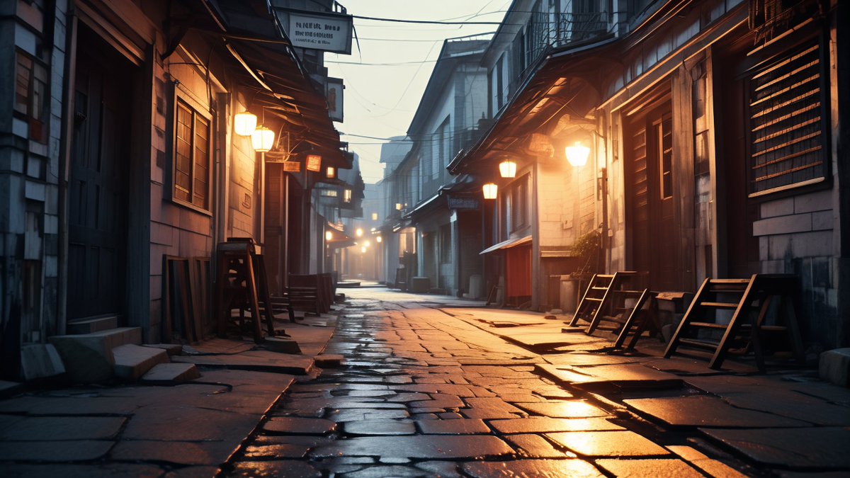 MichaelHilwcde's tweet photo. Walking through the old downtown lane, stumbled on a wall covered in scattered street art that glows soft under the twilight. Perfect random city moment. https://t.co/AiQ4OZEGAl