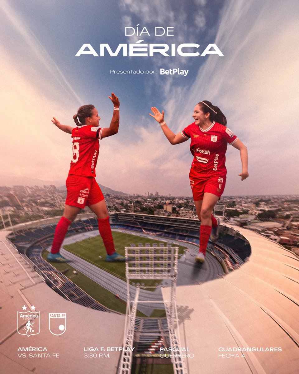 AmericaCaliFem's tweet photo. 🇦🇹 𝐇𝐨𝐲 𝐞𝐬 𝐝𝐢́𝐚 𝐝𝐞 𝐀𝐦𝐞́𝐫𝐢𝐜𝐚.

Volver a nuestras raíces, recordar quiénes somos y salir a defender nuestra historia. ❤️🏆

🆚 Santa Fe 🔴
📆 Sábado 5 de septiembre
🏟️ Pascual Guerrero
🕞 3:30 p. m.
📺 Win Sports https://t.co/o8kSmL3Aek