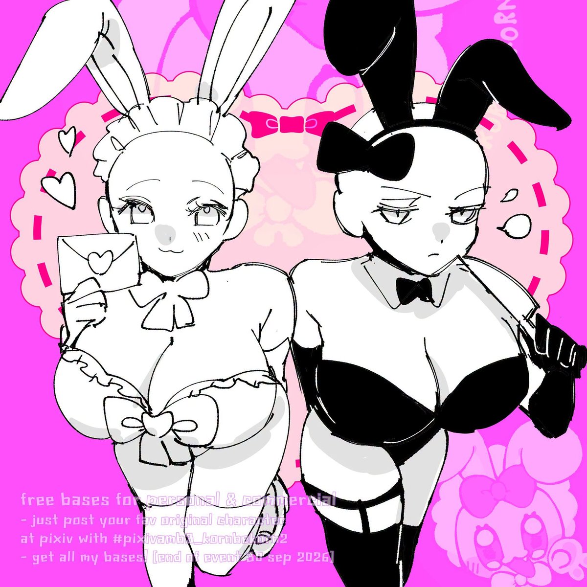 Kkorn_tube's tweet photo. [RT appreciated] 
✨FREE BASES!✨✨
commercial ✅ personal ✅

just post your fav oc on pixiv!! with #pixivamb3_kornbekorn2
event will end in 30 sep 2026~~

#트레틀 #트레이싱 #トレス素材 #フリー素材 https://t.co/150ARY8ZFo