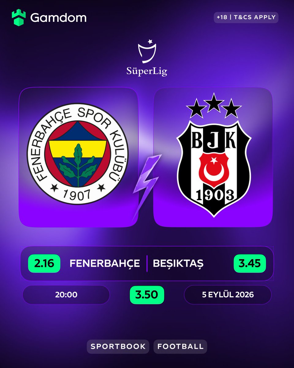 GamdomTopluluk's tweet photo. 🔥 DERBİ HEYECANI! 🔥

FENERBAHÇE ⚔️ BEŞİKTAŞ 

7 şanslı kişiden biri olmak için tahminini 🆔’nle birlikte yorumlara bırak! 💚

🔗 https://t.co/e9qKcxBsoA

#Superlig #FBvBJK #Fenerbahçe #Beşiktaş https://t.co/pfLMsZs60X
