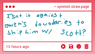Syninnit's tweet photo. Gee, it's a good thing I don't do that anymore and took all the timeflow stuff off my page days ago and made an apology? Anon might be a lil slow

https://t.co/PBQB9AT2xq https://t.co/I21H1amMcJ
