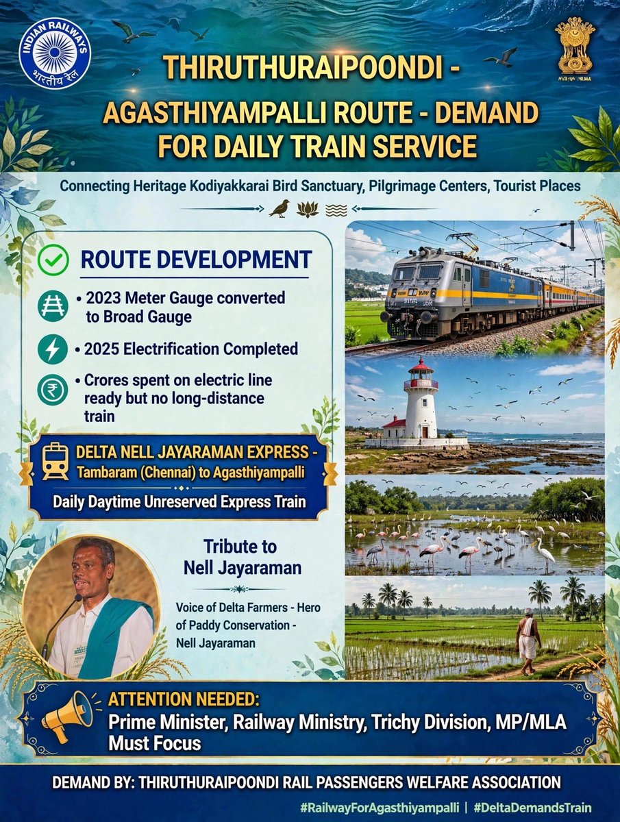 mohammedttp's tweet photo. @RailMinIndia 
@AshwiniVaishnaw 
@GMSRailway 
@DRMTPJ 
@DrmChennai https://t.co/b24xNSYW4O