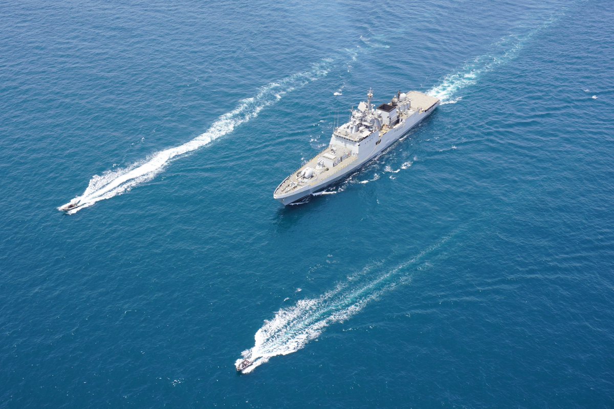 IN_WNC's tweet photo. Nation First and Always, committed to safeguarding the maritime interests of the nation, the sea warriors of the #IndianNavy, undertaking searches and ensuring safe passage of merchant vessels carrying vital cargo through the pirate-infested waters of the #GulfofAden and #HornofAfrica.

@indiannavy
@IndiannavyMedia
@DefPROMumbai
