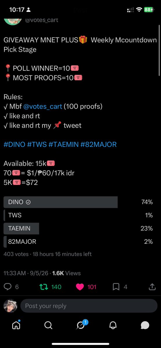 wenjunhuismeow's tweet photo. @votes_cart #DINO #LIKEIT https://t.co/nkMNMs8s2A