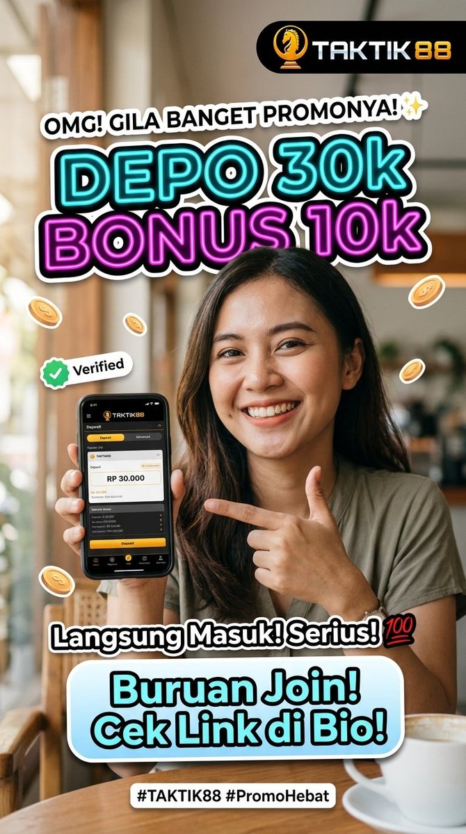 ChelsFetherman's tweet photo. 🎯 SLOT GACOR HARI INI yuk cari tahu!
🔎 TAKTIK88 siap kamu temukan
📲 Link ➜ https://t.co/HAGxE6gfJ1
🔔 Jangan lewatkan update terbaru setiap hari! https://t.co/W86eB8ZIU7