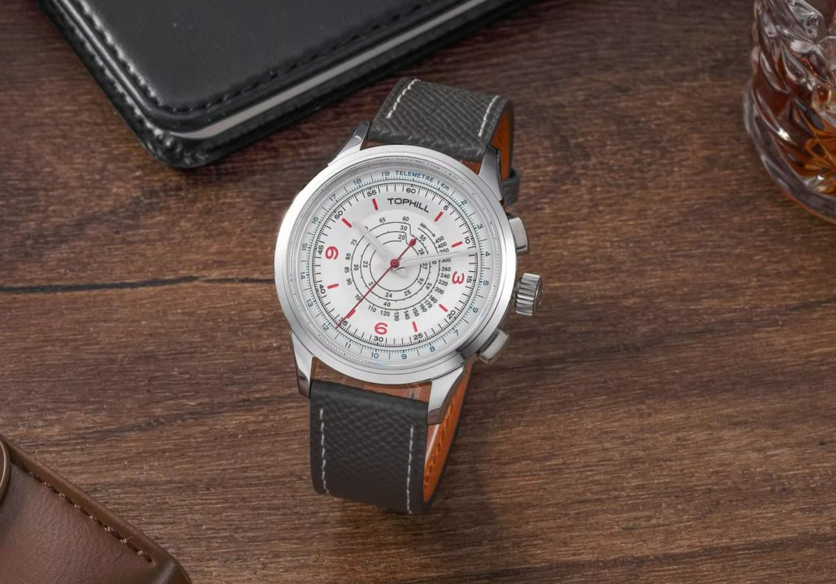 Kimyang1984's tweet photo. TOPHILL TL030G Retro Style Special Edition, powered by the Seagull ST19 chronograph movement, featuring tachymeter and telemeter functions. https://t.co/Dwr8IBk09v