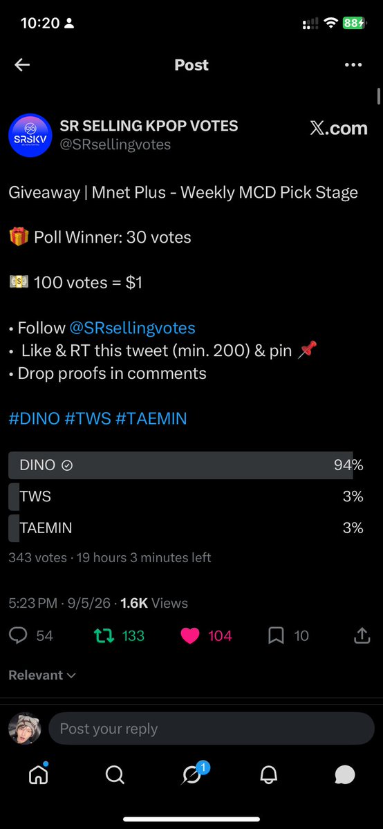 wenjunhuismeow's tweet photo. @SRsellingvotes #DINO #LIKEIT https://t.co/8tgtA6MKyo