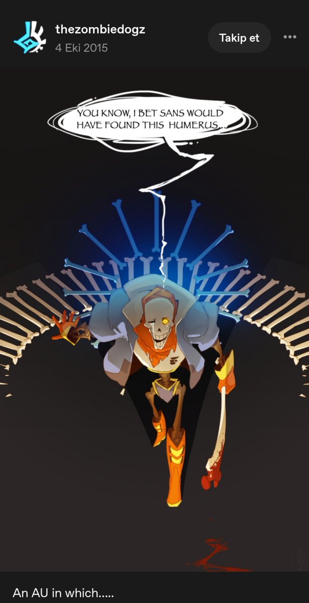 Cuneyt_S_Sevi's tweet photo. "Disbelief Papyrus" is one of the oldest Undertale AUs, as it was made less than a month after the game's full release https://t.co/L9XrJSrbMT
