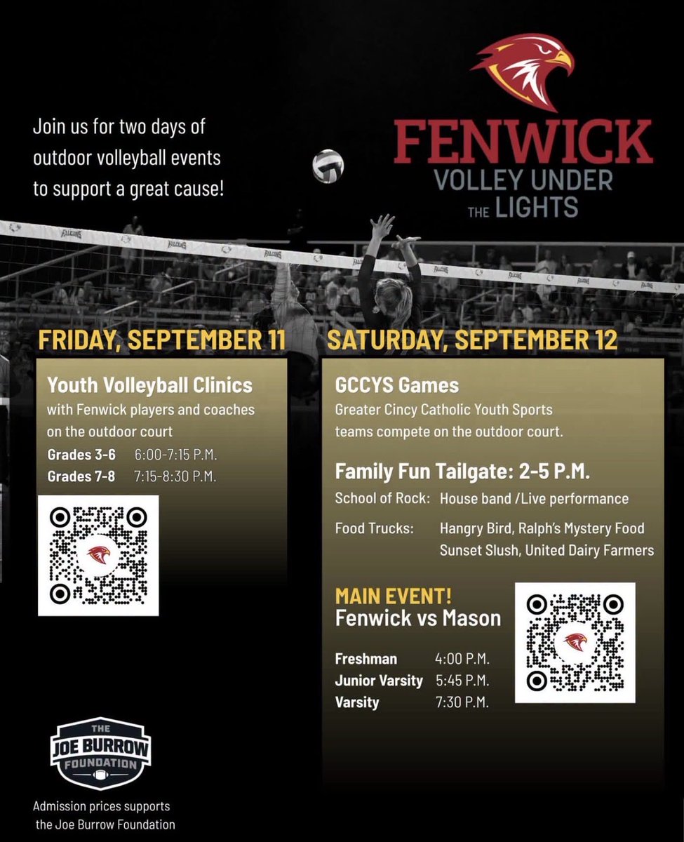 Fenwick_VBall's tweet photo. We’re just one week away!!

Register for our clinic here: https://t.co/SVLdvpev4q

Tickets for Volley Under the Lights: https://t.co/AXjYg1JaHu https://t.co/YjGOlddUbP