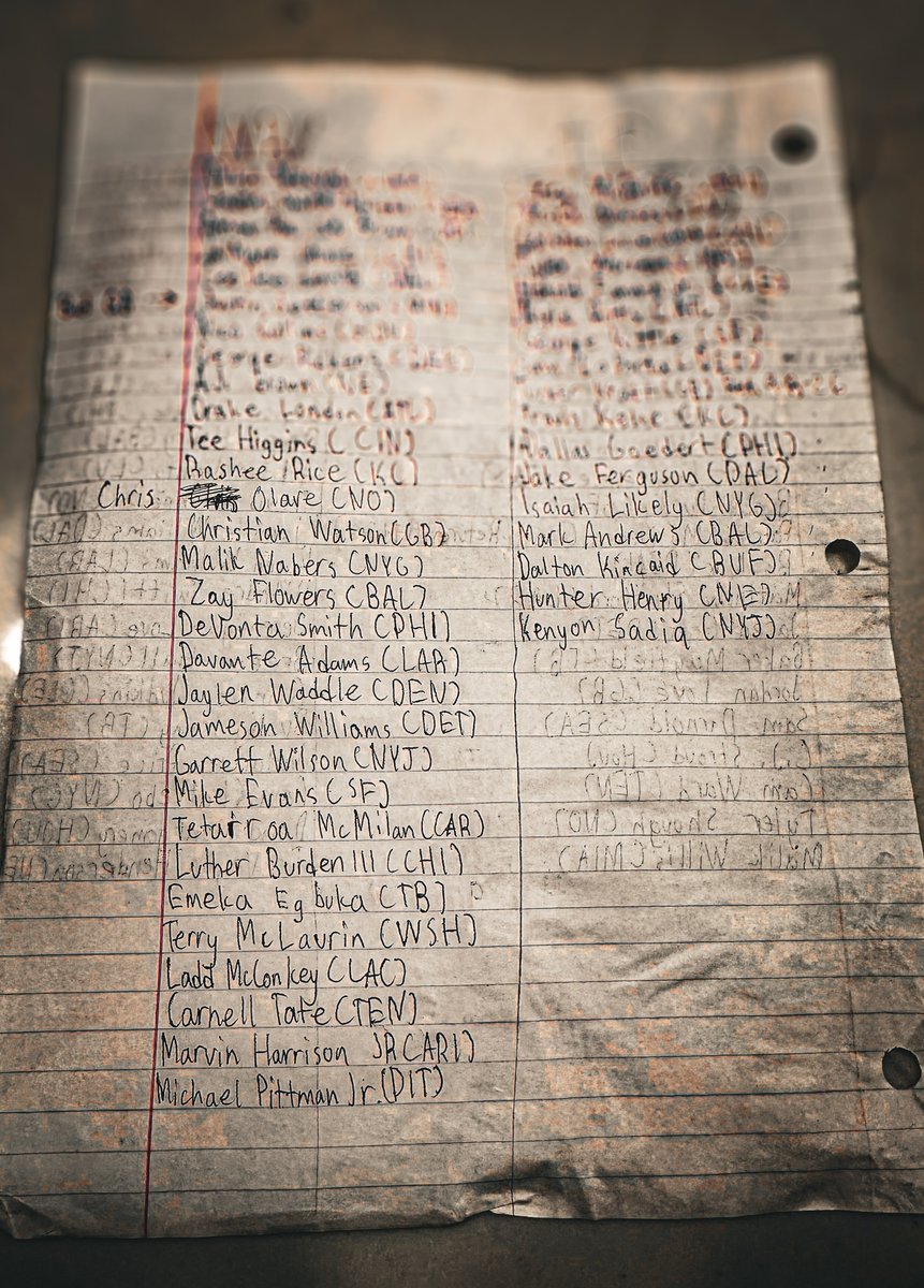 OUbabybrainMD's tweet photo. I jokingly asked my son to help me with a fantasy football draft. Later, he handed me pages of rankings and notes. It's hard to motivate him for Kumon. Sports? Not so much. Reminder: Meet people where they are. Find their God-given passions. Connect with them, and growth follows. https://t.co/21vc2GVPqx