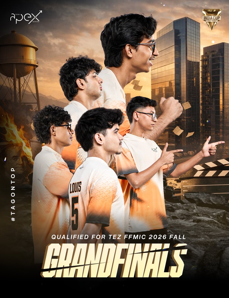 Team_ApexGaming's tweet photo. GRAND FINALS, WE’RE COMING. 🏆🔥

The comeback is complete , now it’s time to finish the job. 🖤

#TAGonTop https://t.co/hAncuvVjRs