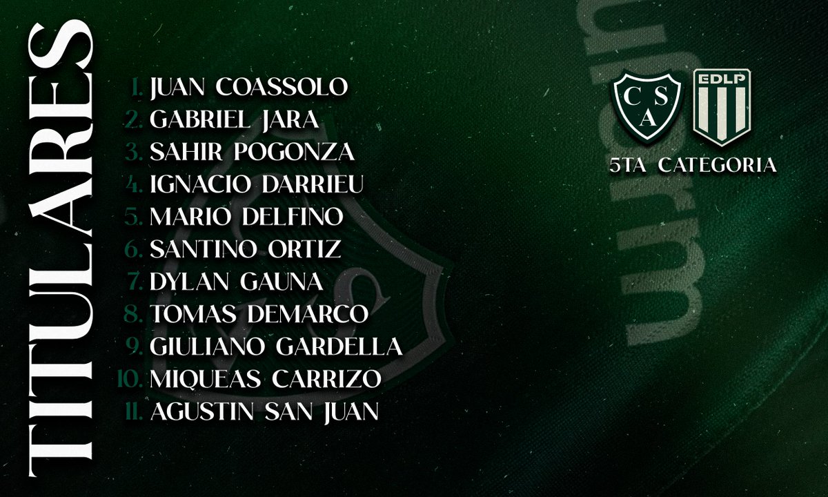 OrellanoCiro's tweet photo. El 11 inicial de la #5ta de Sarmiento para recibir en casa a @EdelpOficial en una nueva fecha de #JuvenilesLPF https://t.co/7JLIHHpi1r