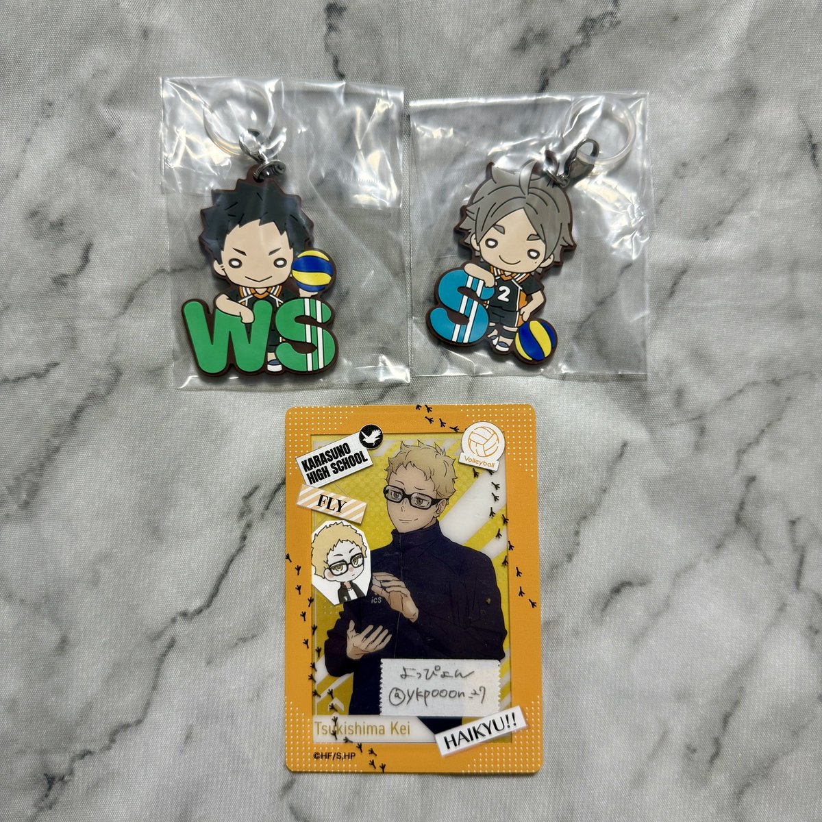 ykpooon_27's tweet photo. 【交換】
ハイキュー にとたん 烏野ポジション ラバーめじるしガチャマスコット

[譲] 澤村 菅原
[求] 月島

郵送 or 都内手渡し(プロカ記載)
検索からもお気軽にお声がけください◎ https://t.co/UvGoOgVsFT