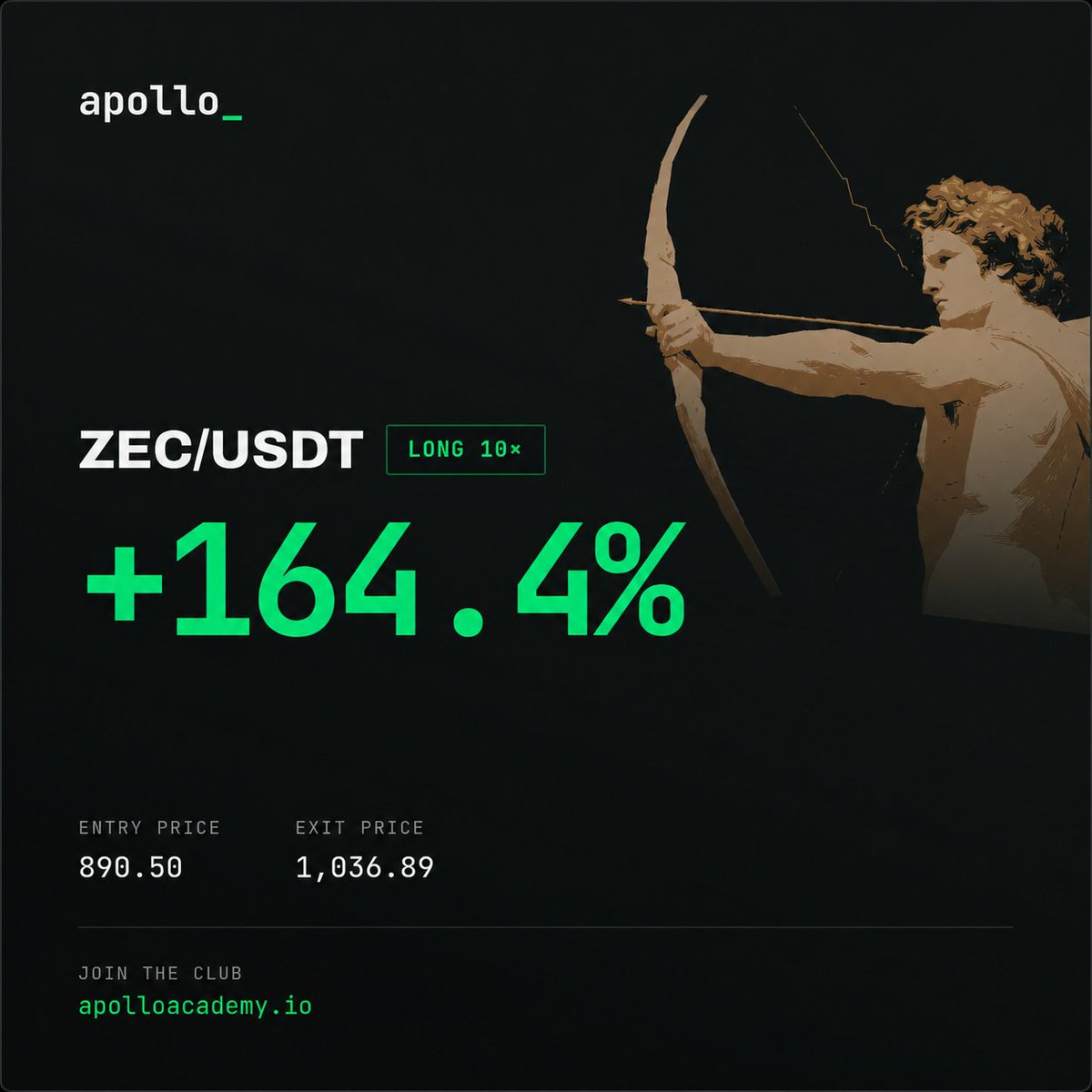 ArdiNSC's tweet photo. You mean you missed..

$ZEC to $1,050
$DASH to $75
$XMR to $570
$ASTER to $0.87

All in the last few days?

Not at Apollo.  

The calls are great. Watching my members understand why the moves were there is even better.

They’re learning how to read the structure, build the thesis and execute the trade for themselves.

I’m creating a generation of trading killers.