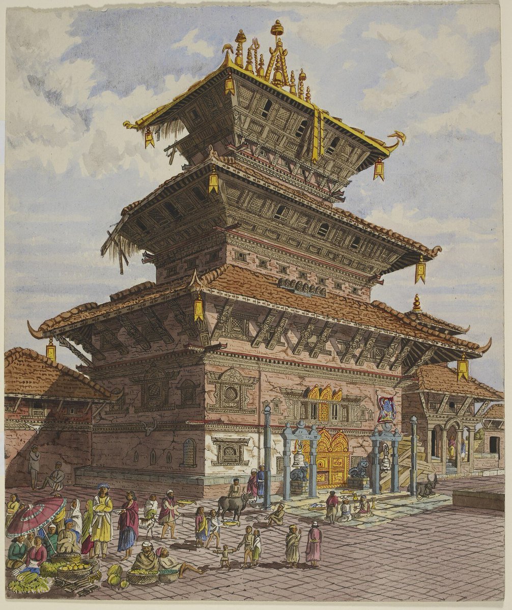 itihasa24's tweet photo. Bhairav Temple, Bhaktapur, Nepal, 1850s.

Painted by Henry Ambrose Oldfield. https://t.co/CqvTfDVIEV