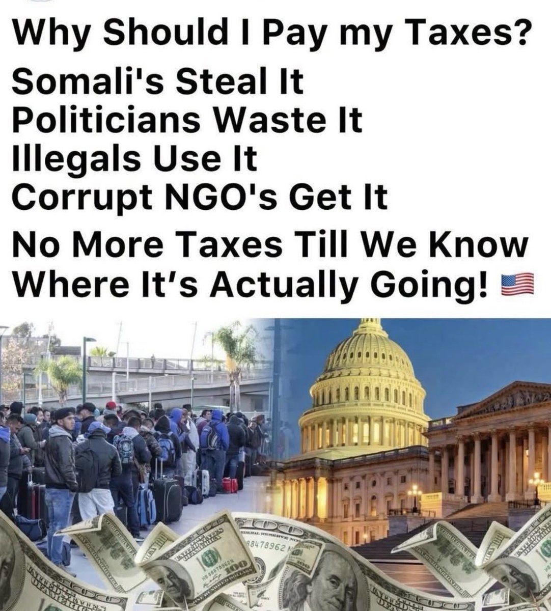 Sunkized01's tweet photo. Why should we pay taxes❓❓❓ https://t.co/tBq6pRmrEq