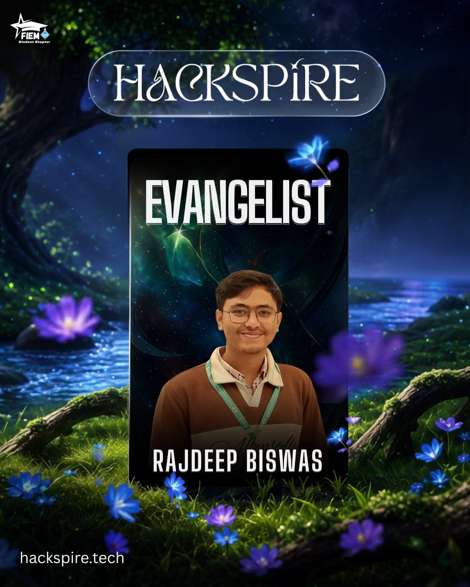 acmfiem's tweet photo. Meet Rajdeep Biswas, one of the voices carrying the spirit of HackSpire'26 beyond the campus and into their community. 📣

Welcome aboard, @iamrajdeep70 . We’re glad to have you with us.

#HackSpire26
#InnovateToInspire
#Evangelists
#Hackathon
#FeelTheShakti
#MaaAschhe https://t.co/5Pj4XdjRpW