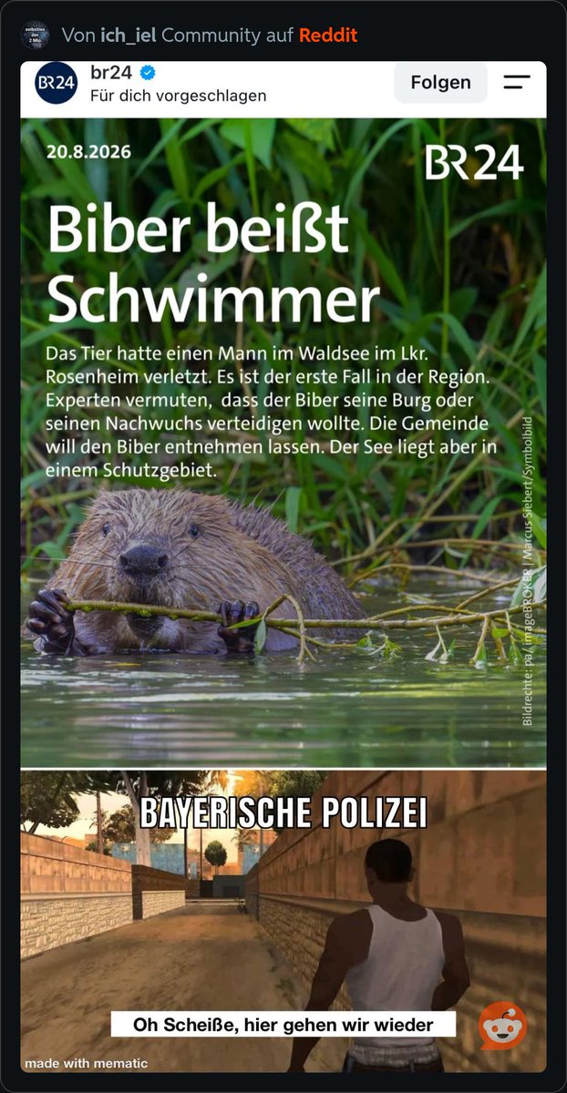 HobbyReservist's tweet photo. SEIT HEUTE NACHMITTAG wird zurückgebissen..
Wenn das mal gut geht ..gerade in Bayern ist die Polizei ja auch eher mal konsequent bei renitenten Wassertieren https://t.co/M72TbbSwZE