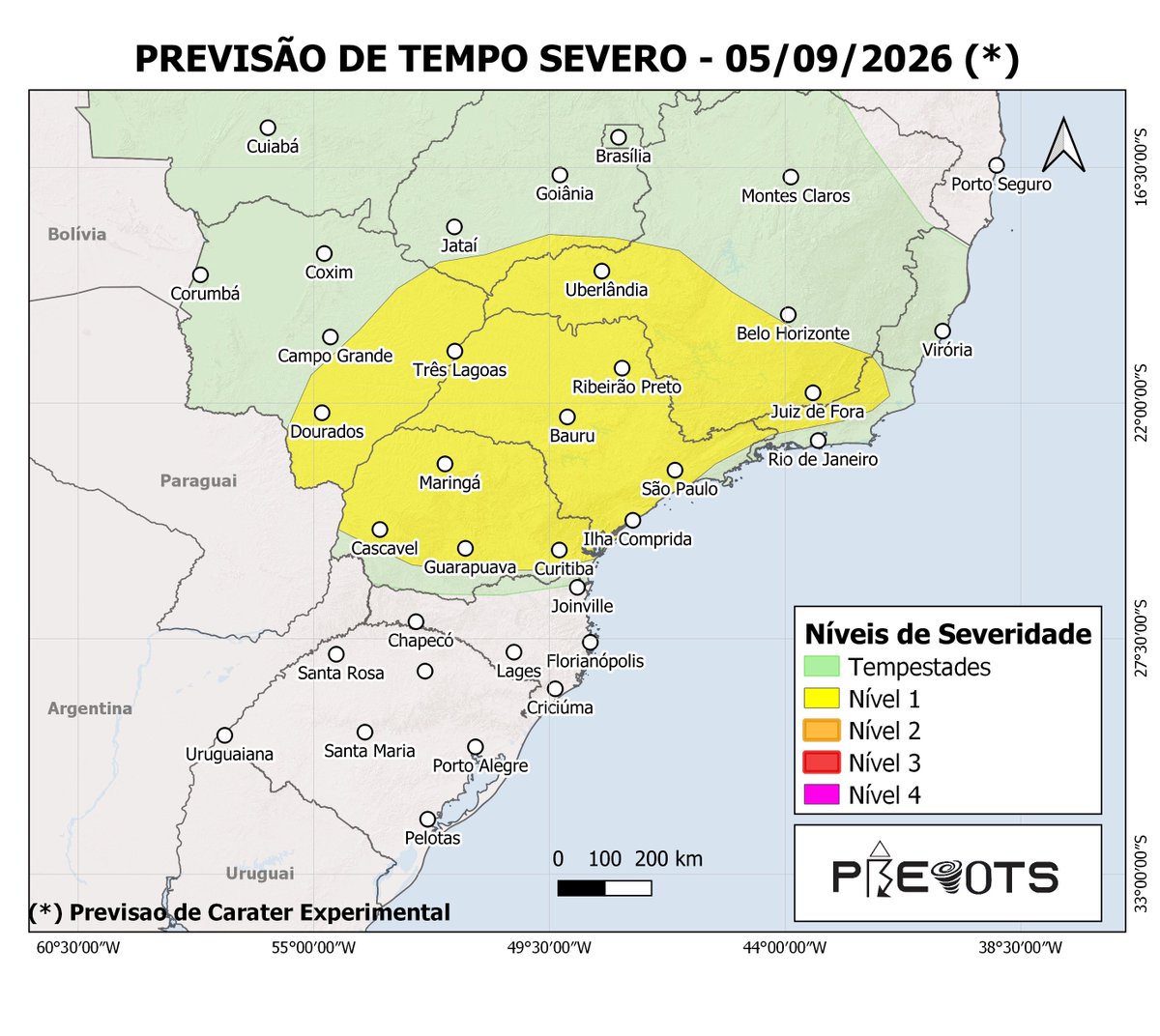 prevots_svr's tweet photo. Previsão convectiva de hoje (05/09/2026), válida até 12Z de amanhã.

https://t.co/aMLeUzygXl https://t.co/HaFBkdLLe3