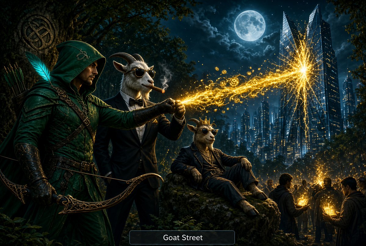 Nazikkrs's tweet photo. RobinHood didn’t steal gold to flex. 🏹
He took the locked doors away.
@CashmereLabs already put Goat Street on Robinhood Chain. 🐐
@RobinhoodApp already put millions of regular people there. 🟢

Don’t leave the goats as PFPs.
Give holders the same rails the rich use — yield that works, money that moves. 💸
Collection:
https://t.co/ITyGgHKZA9

Make the early ones richer for real.
🔥🐐
If you agree, drop a reaction.

#GoatStreet #CashmereLabs #RobinhoodChain #Robinhood #NFT #DeFi #Onchain
