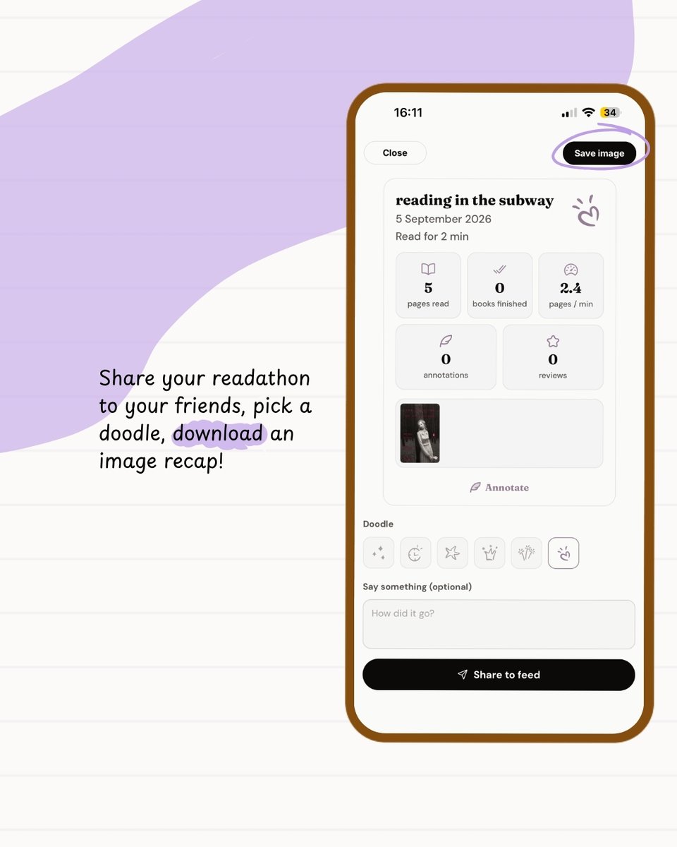 tryannotate's tweet photo. Annotate's readathon feature is here! Get a timer ready, track your stats and share them with your friends. https://t.co/nWNfVMUZo9