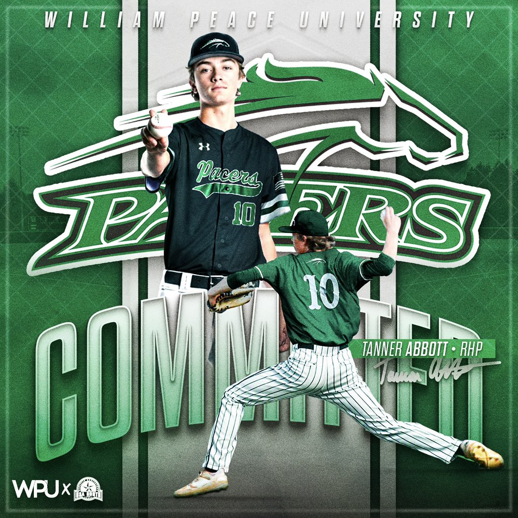 TAbbott2027's tweet photo. I am excited and blessed to announce my commitment to William Peace University!

I first and foremost want to thank Jesus for blessing me with this opportunity. None of this would be possible without him. 

Thank you to my family and friends for their constant support. I wouldn’t be where I am today without the sacrifices and effort they put in throughout the years. Y’all have truly shaped me into who I am today. I would also like to thank all the coaches that have helped me along the way. Yall have taught me so much and I’m forever grateful for you all. Lastly, thank you to the WPU coaching staff for believing in me and giving me this opportunity. 

I am super grateful for this opportunity and excited to see what the future holds!