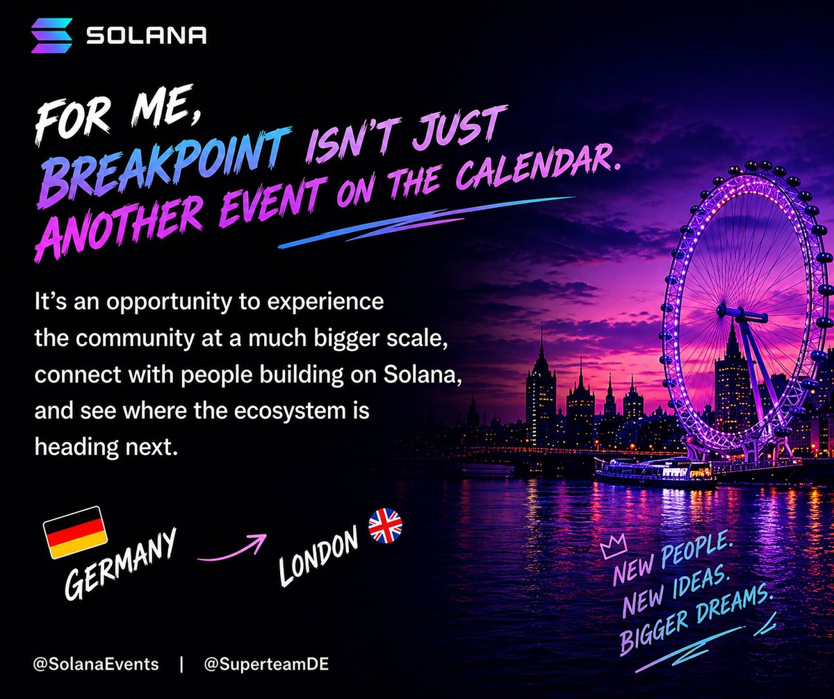 praizekeyz's tweet photo. @SuperteamDE @SolanaEvents The most exciting part is that breakpoint isn't just a conventional event 
It's an even where you: Build | Create | Innovate | Connect. https://t.co/uAIqbvIlbk