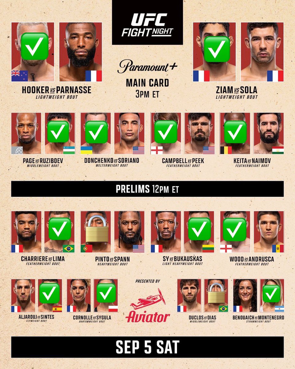 Jgrah_98's tweet photo. #UFCParis 

💰MAX Bet: Diaz ML + Lima ML (+199) 

🎯 Longshot Parlay: Diaz + Donchenko + Hooker MLP (+1405) 

Going big on Diaz ML. Hooker with those odds is crazy, I’m taking the gritty experience over the young gun! https://t.co/u2yeRMAGxp