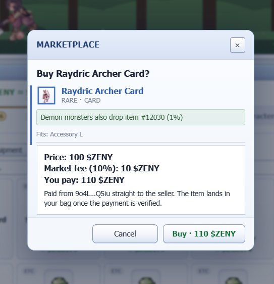 LiLoxbt63's tweet photo. Today’s grind in @IdleROGame is getting more interesting 👀

Spent some time checking the Marketplace and came across this Rare Raydric Archer Card. The drop mechanics, item utility, and player-driven economy make collecting and trading feel like more than just another idle loop. https://t.co/592AhV8bAW