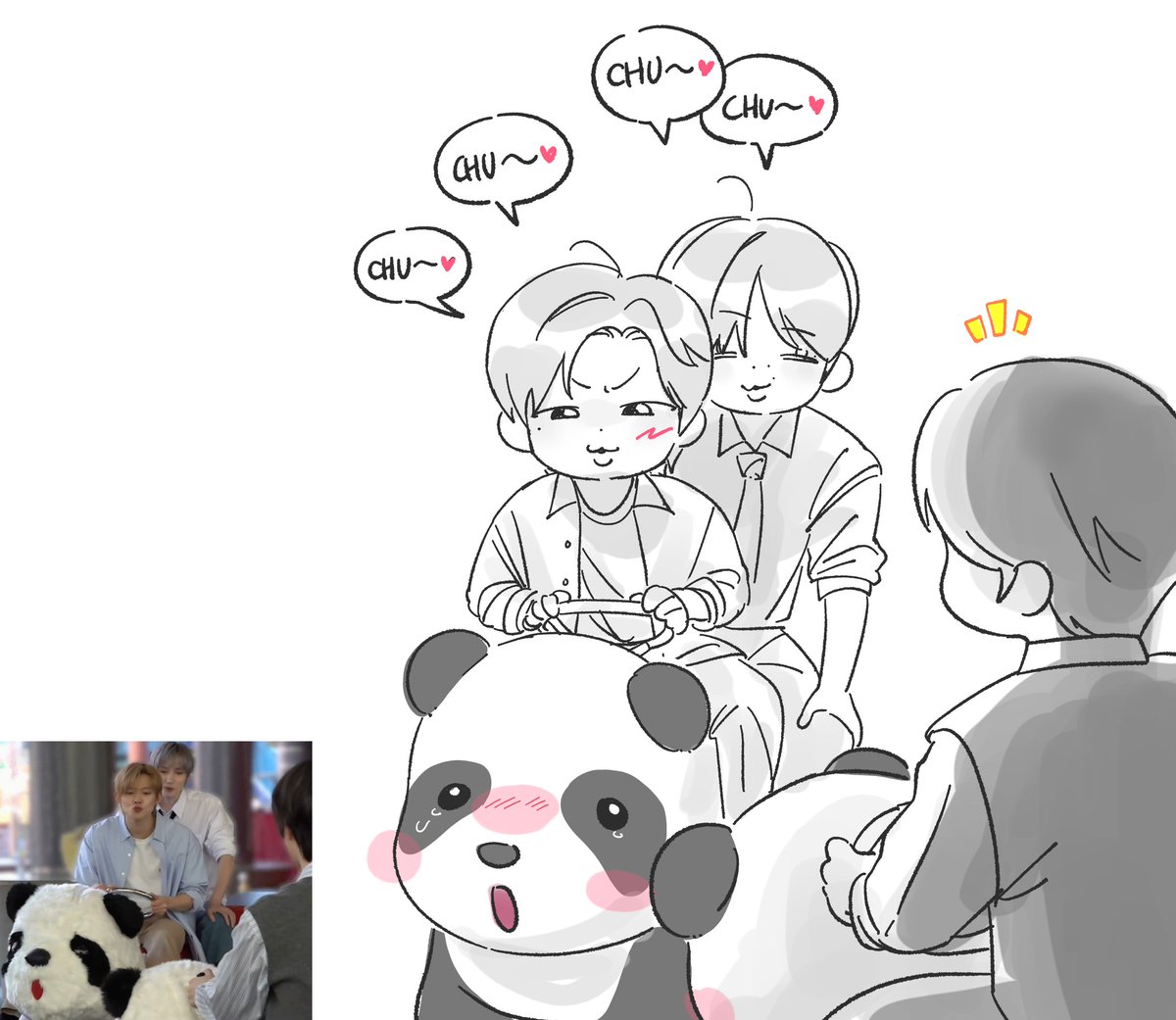 poppinkitty's tweet photo. forced kiss😽 #TXTFanart https://t.co/Yt7TyBLU5j
