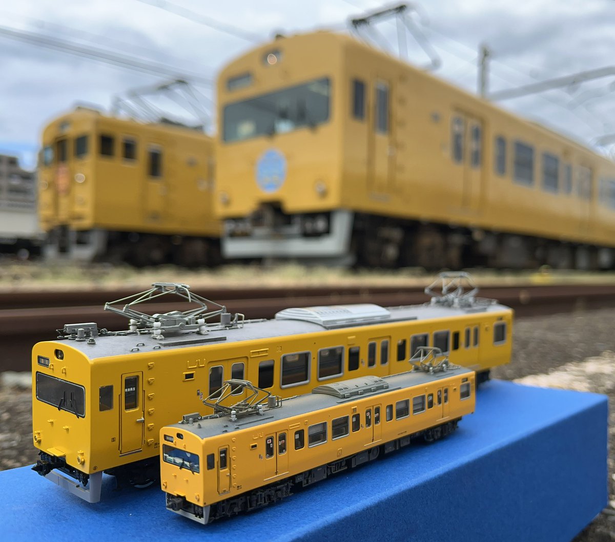ssg_335's tweet photo. 模型と実車並べるやつも最後にできて良かった。
@milin47h さん作と稚作で1/1、1/80、1/150の3並び👍 https://t.co/6n9KNv026W